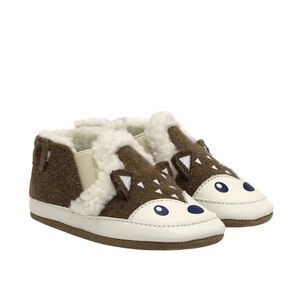 Robeez Brown and Cream Animal Face shoes